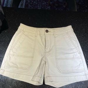 Size 2 cream CAbi shorts-worn 2x. No stains